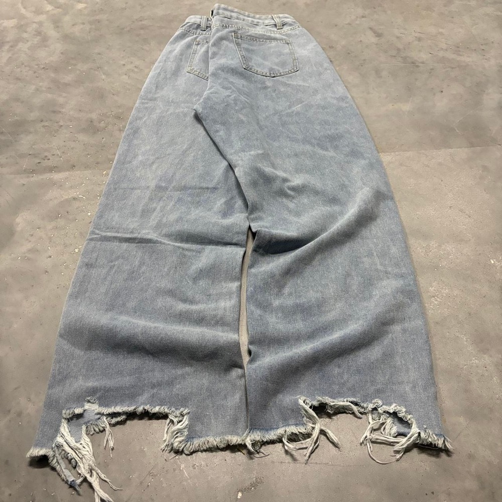 Vintage Y2K/2000s Light Wash Loose Flare Baggy Denim Jeans! 33x29 - Picture 4 of 7